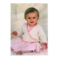 Sublime Baby Wrap Cardigan Cashmere Merino Silk Knitting Pattern 6015 DK