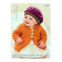 Sublime Baby Coat & Beret Cashmere Merino Silk Knitting Pattern 6014 DK