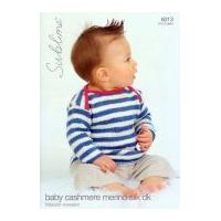 Sublime Baby Sweater Cashmere Merino Silk Knitting Pattern 6013 DK