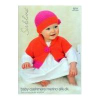 Sublime Baby Cardigan & Hat Cashmere Merino Silk Knitting Pattern 6011 DK