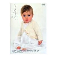 Sublime Baby Cardigan Cashmere Merino Silk Knitting Pattern 6008 DK