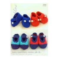 Sublime Baby Deck Shoes & Pumps Cashmere Merino Silk Knitting Pattern 6006 DK