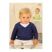 Sublime Baby Sweater & Tank Top Cashmere Merino Silk Knitting Pattern 6005 DK