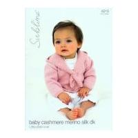 Sublime Baby Coat Cashmere Merino Silk Knitting Pattern 6019 DK