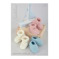 Sublime Baby Shoes & Booties Cashmere Silk Merino Knitting Pattern 6101 4 Ply