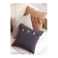 Sublime Home Cushions Luxurious Tweed Knitting Pattern 6095 DK