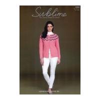 Sublime Ladies Chevron Cardigan Luxurious Tweed Knitting Pattern 6103 DK