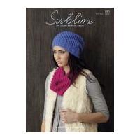 sublime ladies hat snood superfine alpaca knitting pattern 6111 dk