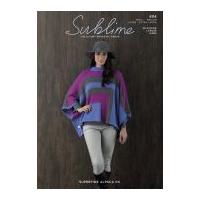 Sublime Ladies Poncho Superfine Alpaca Knitting Pattern 6114 DK