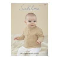 Sublime Baby Sweater Cashmere Silk Merino Knitting Pattern 6118 4 Ply