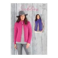 sublime ladies jacket waistcoat lola knitting pattern 6124 super chunk ...