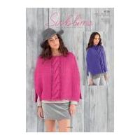 Sublime Ladies Ponchos Lola Knitting Pattern 6126 Super Chunky