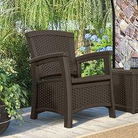 Suncast Club Chair with Storage in Java Brown