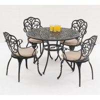 Suntime Sussex 100cm Bistro Set in Matt Black