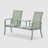 Suntime Havana Avocado Duo Seat with Frosted Glass Table