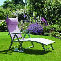 suntime havana pink sunlounger text with cushion