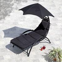 Suntime Helicopter Sunlounger in Black