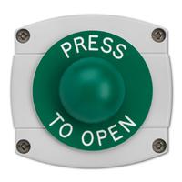 surface mounted press to open green dome button