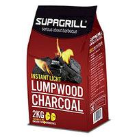 supa instant light lumpwood charcoal 2kg