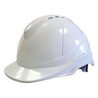Superior Safety Helmet White Ratchet Adjustment