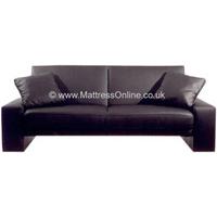 Supra Faux Leather Sofa Bed, 2 Seater Sofa Bed, Brown