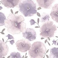 Superfresco Easy Poppies Decorative Wallpaper Lavender