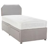 superior comfort sprung memory divan bed with drawers and headboard si ...