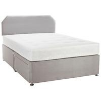 Superior Comfort Sprung Memory Divan Bed with Drawers and Headboard - King - Slate
