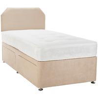 superior comfort sprung memory divan bed with drawers and headboard si ...