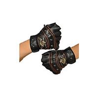 Suede Motorcycle Half Finger Gloves Motorcycle Gloves UV Breathable Wear Non-Slip Drop Resistance Shock