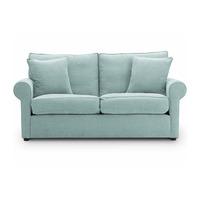 Sussex Fabric 2 Seater Sofa Teal