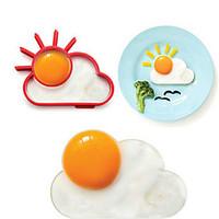 Sun Cloud Shape Egg Ring for Breakfast, Egg Mold Cooking Tools, Silicone, L10W8H1.2cm