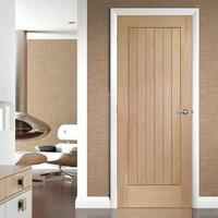 Suffolk Oak Fire Door with Vertical Lining is 1/2 Hour Fire Rated