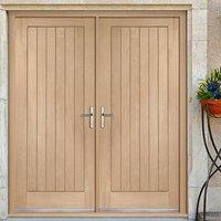 Suffolk Exterior Oak Double Door and Frame Set