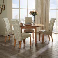 Sutton 105-140cm Dining Set with 4 Kingston Chairs