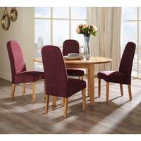 Sutton 105-140cm Dining Set with 4 Marlow Chairs