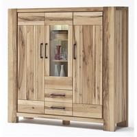 sussex highboard in solid wild oak with led light