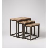Sullivan Side Table Set in Mango Wood & Charcoal