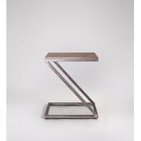 Sullivan side table in aged steel