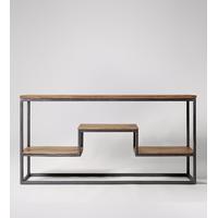 Sullivan console table in aged steel