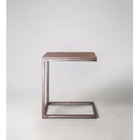 sullivan side table in aged steel