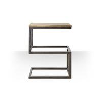 sullivan side table in mango wood aged steel