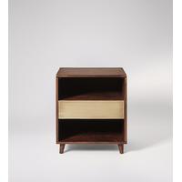 sussex bedside table in mocha brass