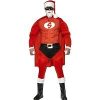 super santa costume for men with muscle