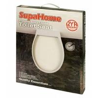 SupaHome Deluxe Soft Close White Toilet Seat