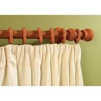 supadec walnut effect wooden curtain pole 180cm 28mm diameter