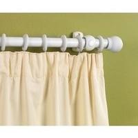 supadec white finish wooden curtain pole 300cm 28mm diameter