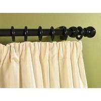 SupaDec Black Finish Wooden Curtain Pole 2.4m