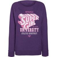 supergirl metropolis university girls sweatshirt mixed purple