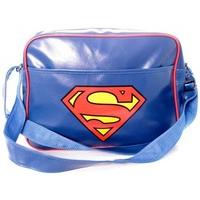 superman classic logo messenger bag blue